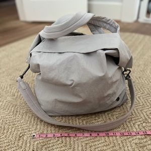 Lululemon Light Gray Nylon Gym Bag